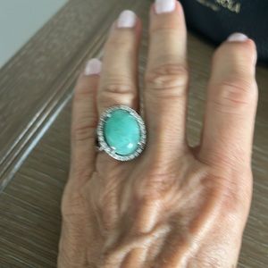 Emerald & sterling silver ring NWOT